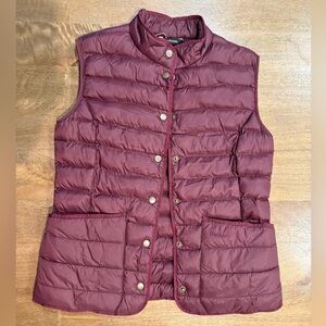 Barbour Maroon Quilted Vest